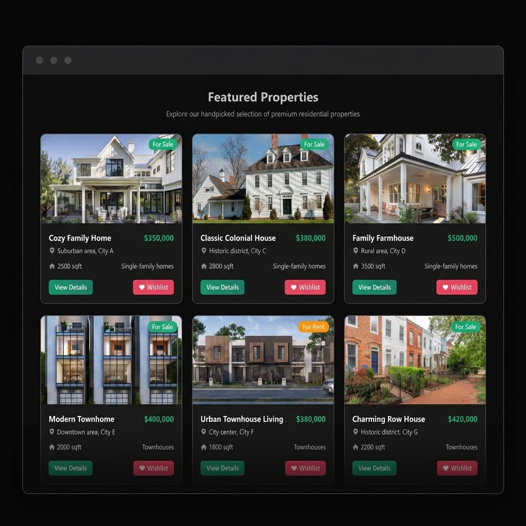 CozyFind: Real Estate App product interface preview
