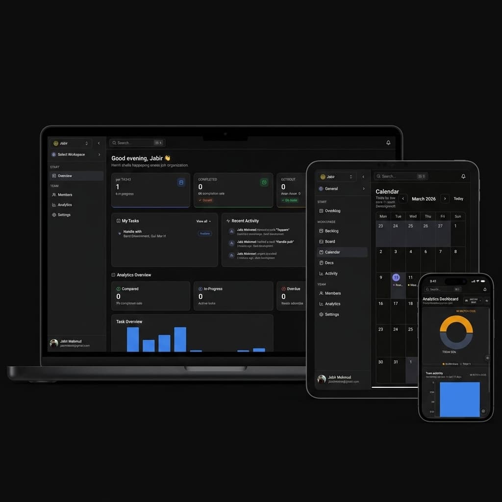 FlowDesk: Real Time Project Management product interface preview